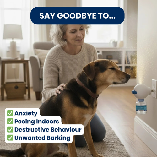 Soothe Your Dog’s Anxiety and Promote Calm 24/7 with the Veroza Dog Calming Diffuser.