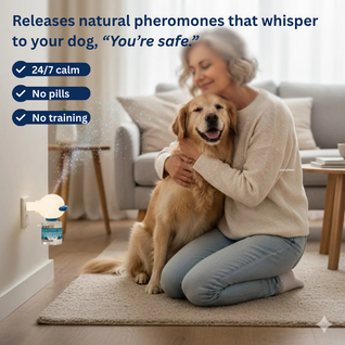 Soothe Your Dog’s Anxiety and Promote Calm 24/7 with the Veroza Dog Calming Diffuser.