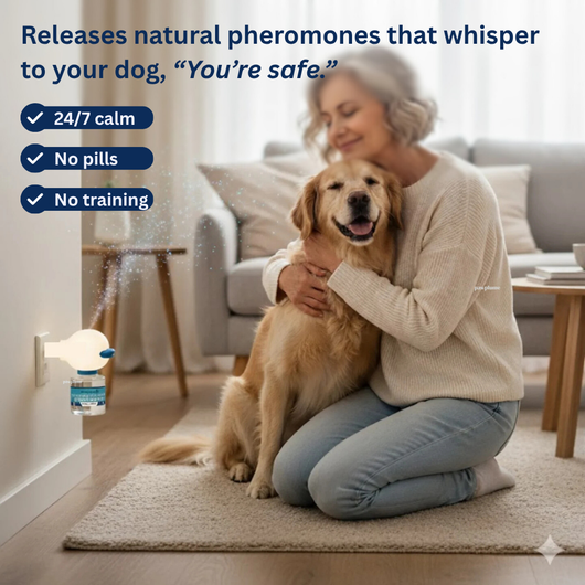 Soothe Your Dog’s Anxiety and Promote Calm 24/7 with the Veroza Dog Calming Diffuser.